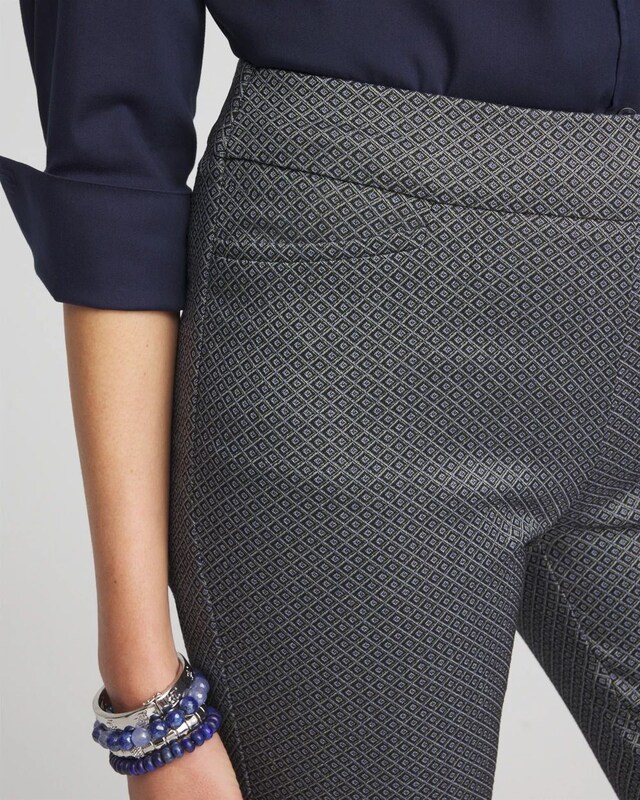 Brigitte Diamond Print Slim Pants - image 4